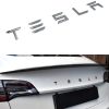Tesla text emblem Svart/Silver
