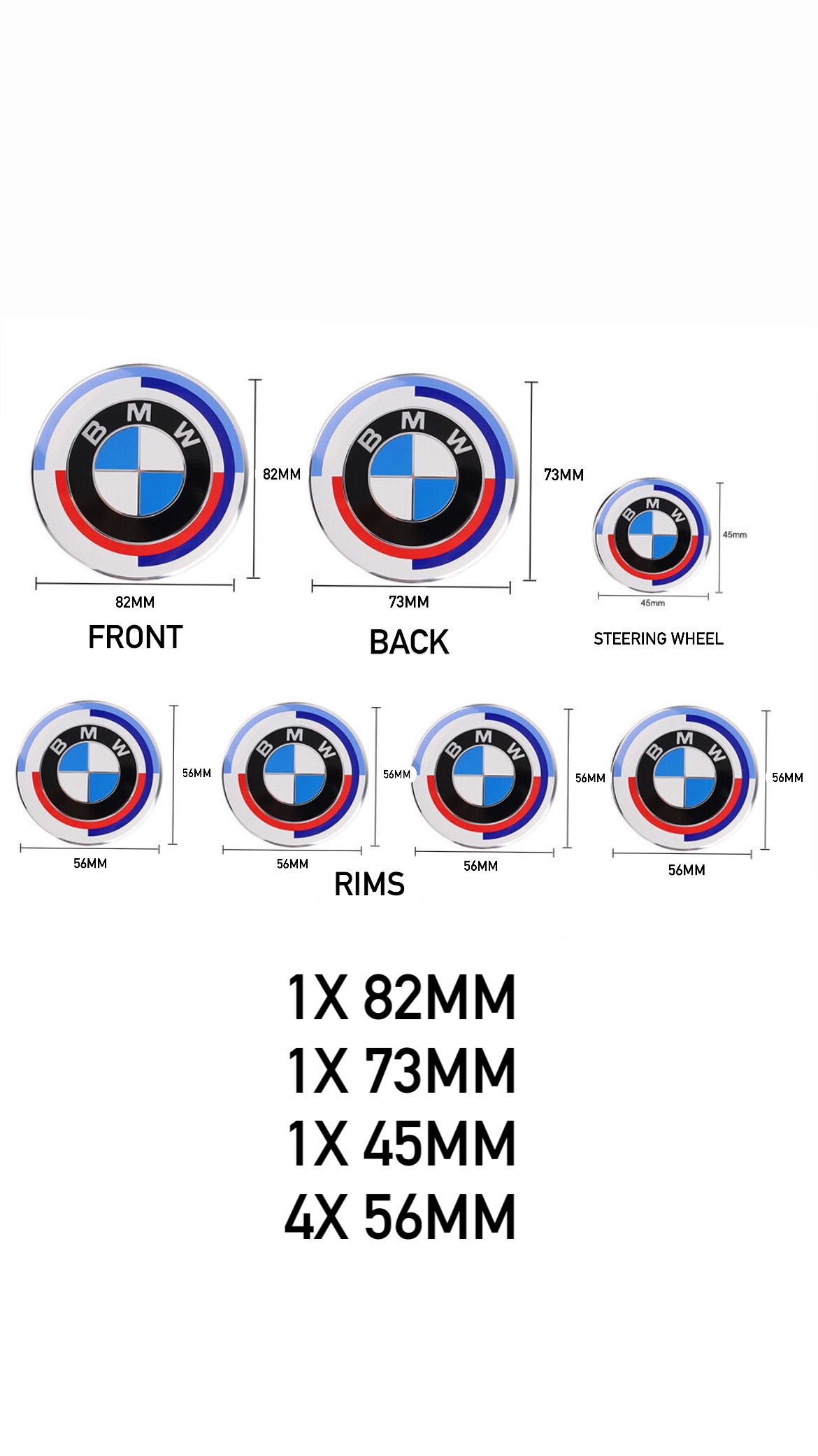 BMW 50 års jubileum 7-pack emblem