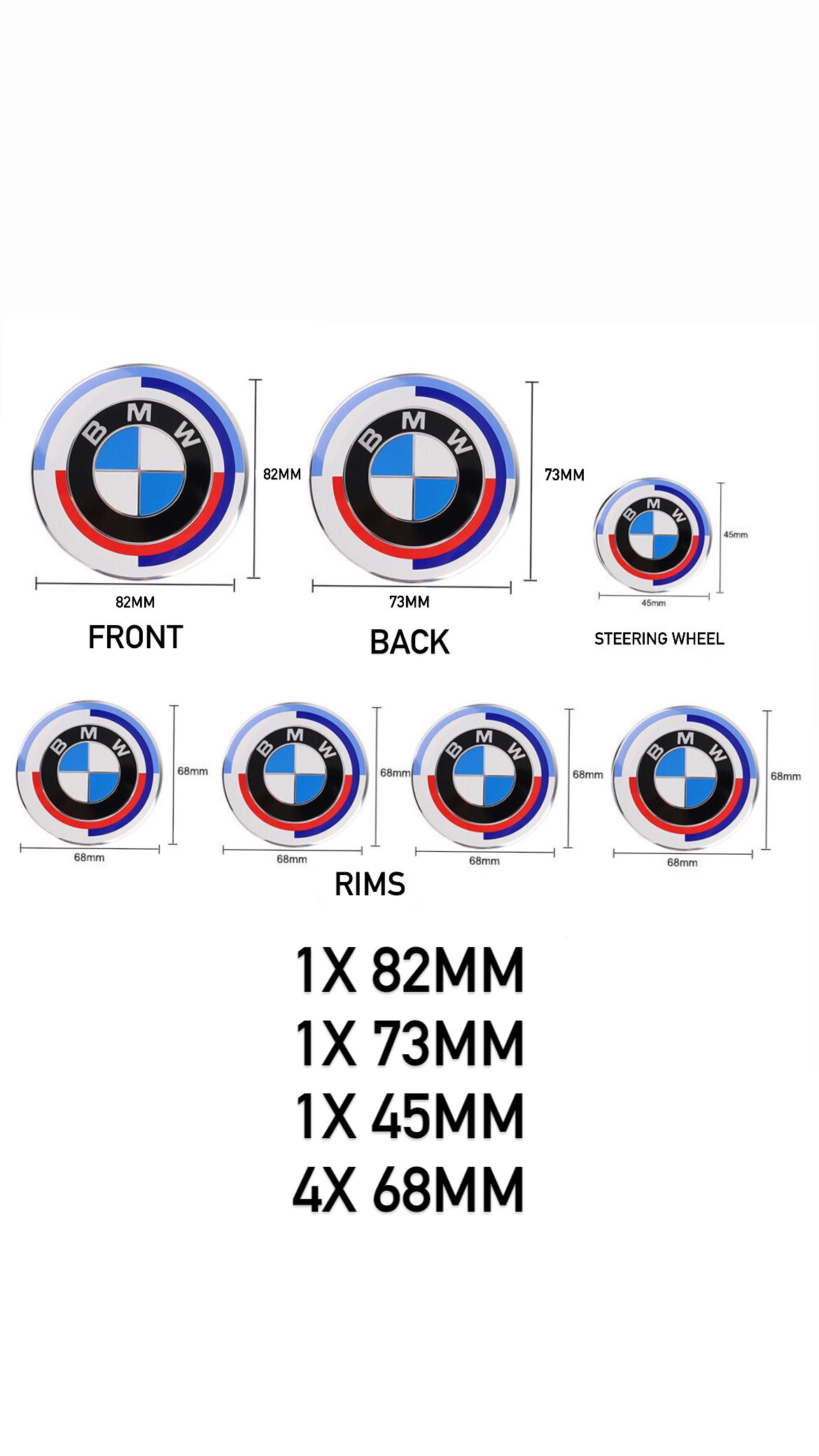 BMW 50 års jubileum 7-pack emblem