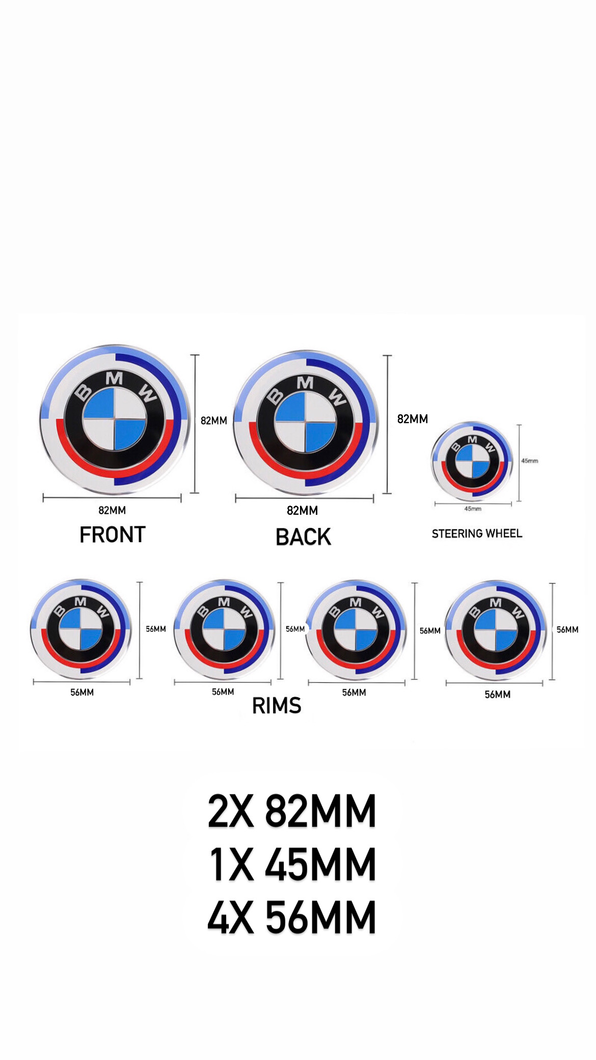 BMW 50 års jubileum 7-pack emblem