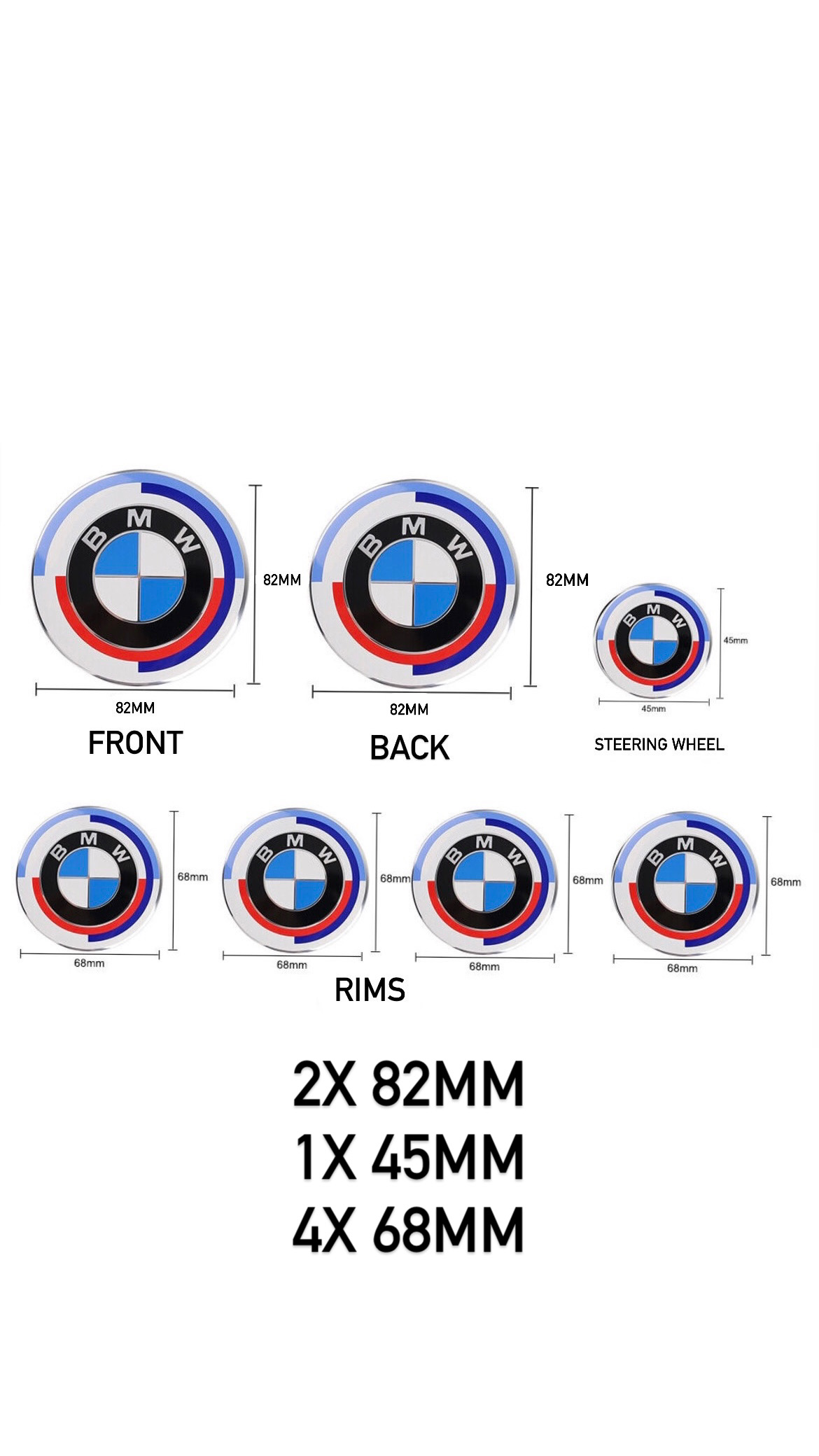 BMW 50 års jubileum 7-pack emblem
