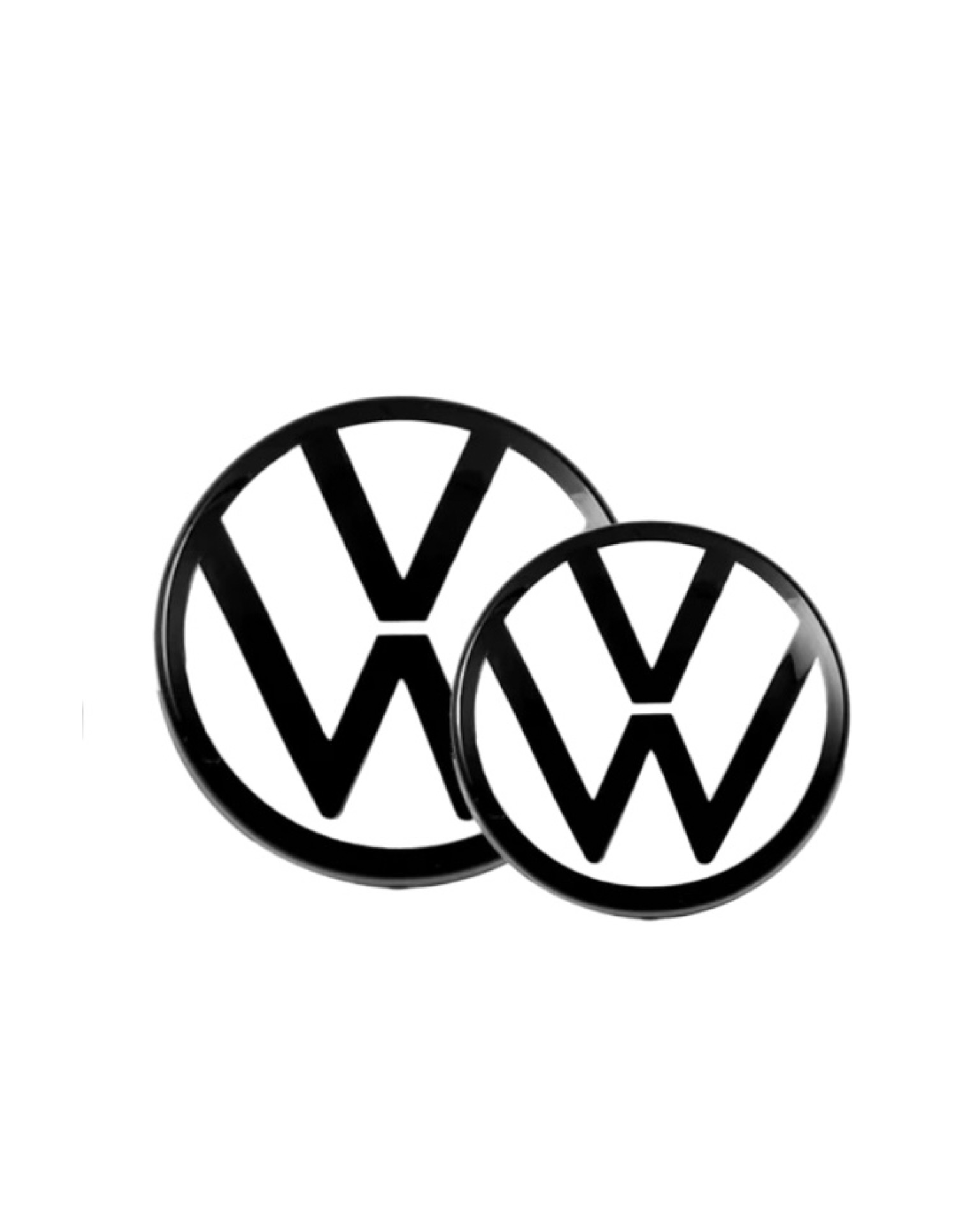 VW emblem (Vit/Svart)