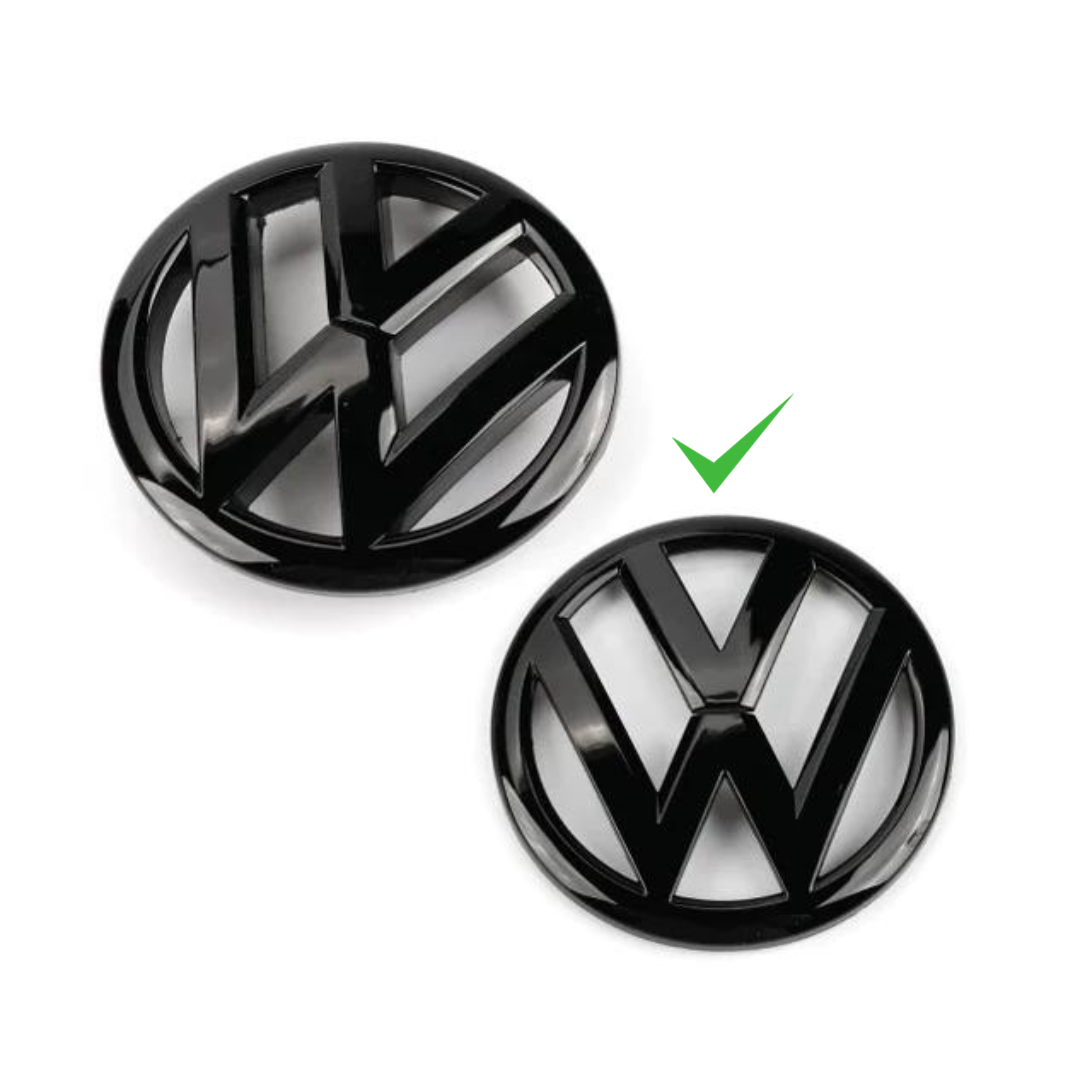 Volkswagen svarta emblem - Fram/Bak (20+ modeller)