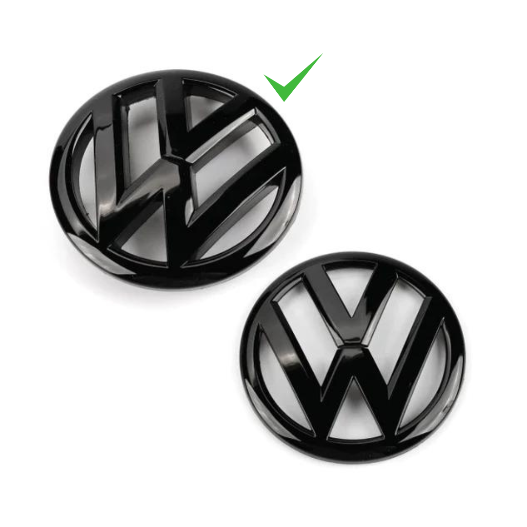 Volkswagen svarta emblem - Fram/Bak (20+ modeller)