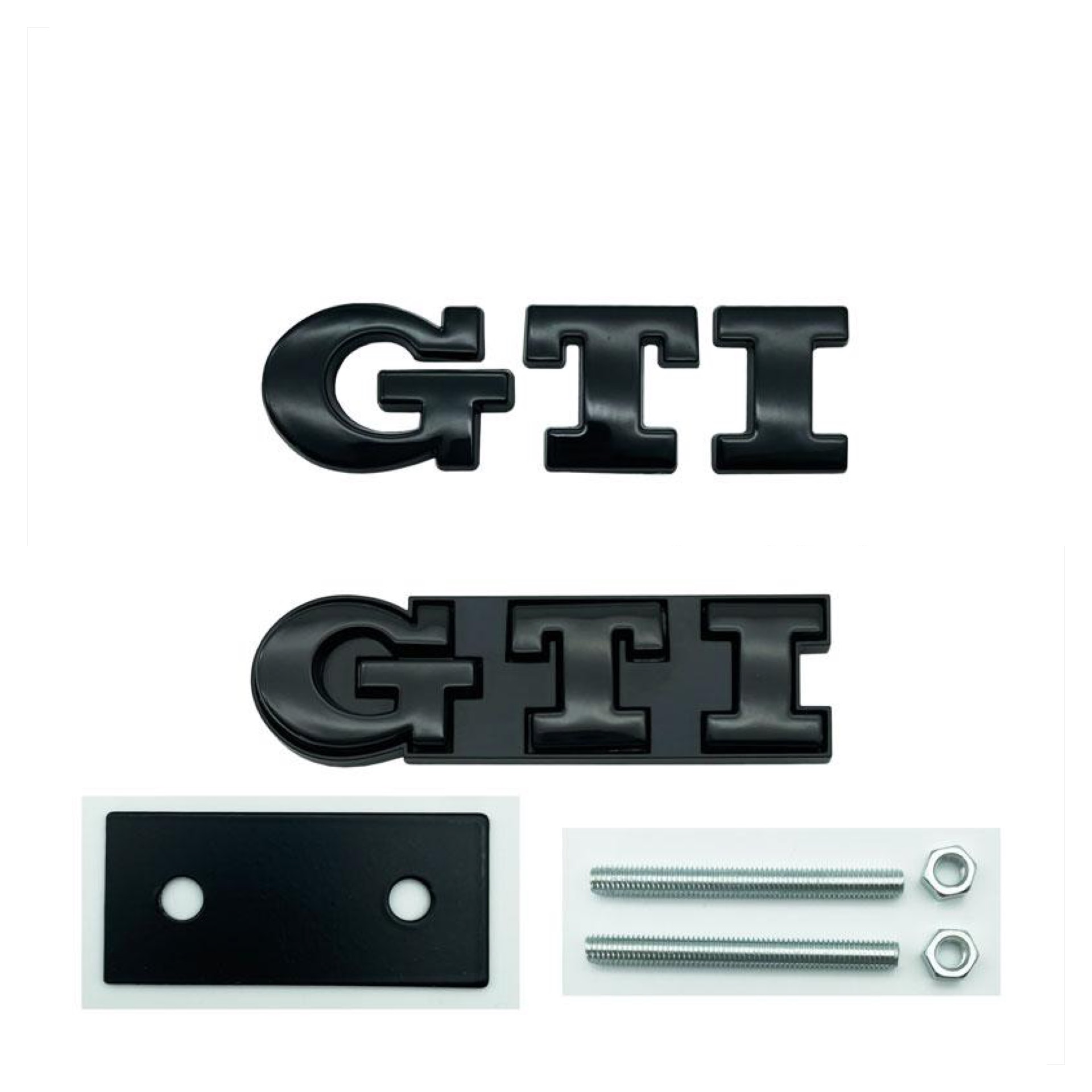 GTI emblem blanksvart - (grill/baklucka) - FordonsDesign