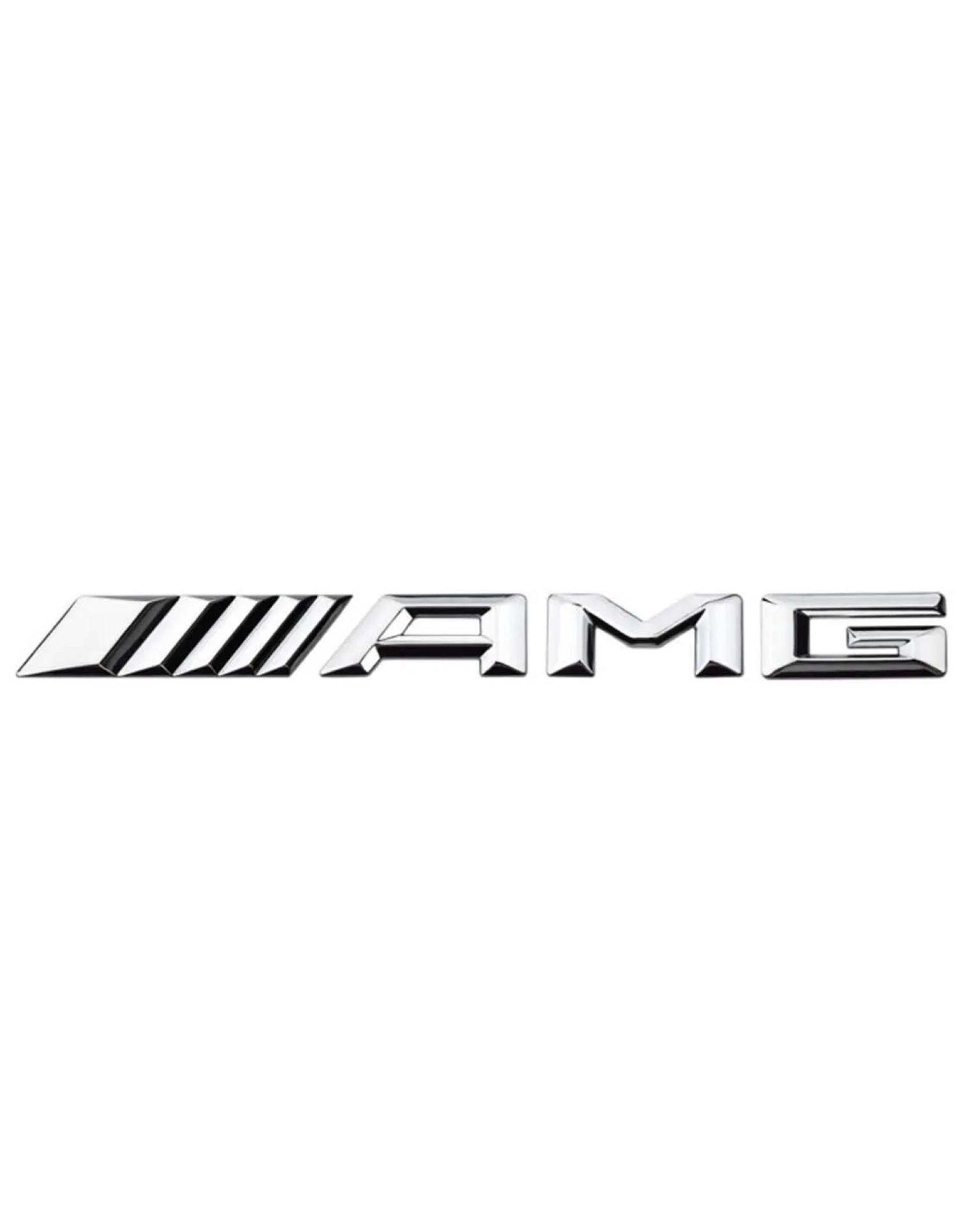 Mercedes Benz AMG emblem - Svart/Silver