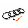 Svarta Audi ringar Grill/Fram/Bak - (60+ modeller)