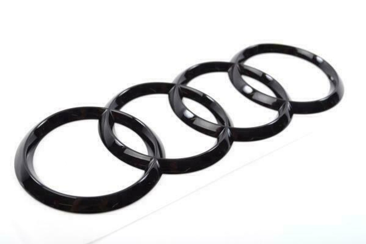 Svarta Audi ringar Grill/Fram/Bak - (30+ modeller)