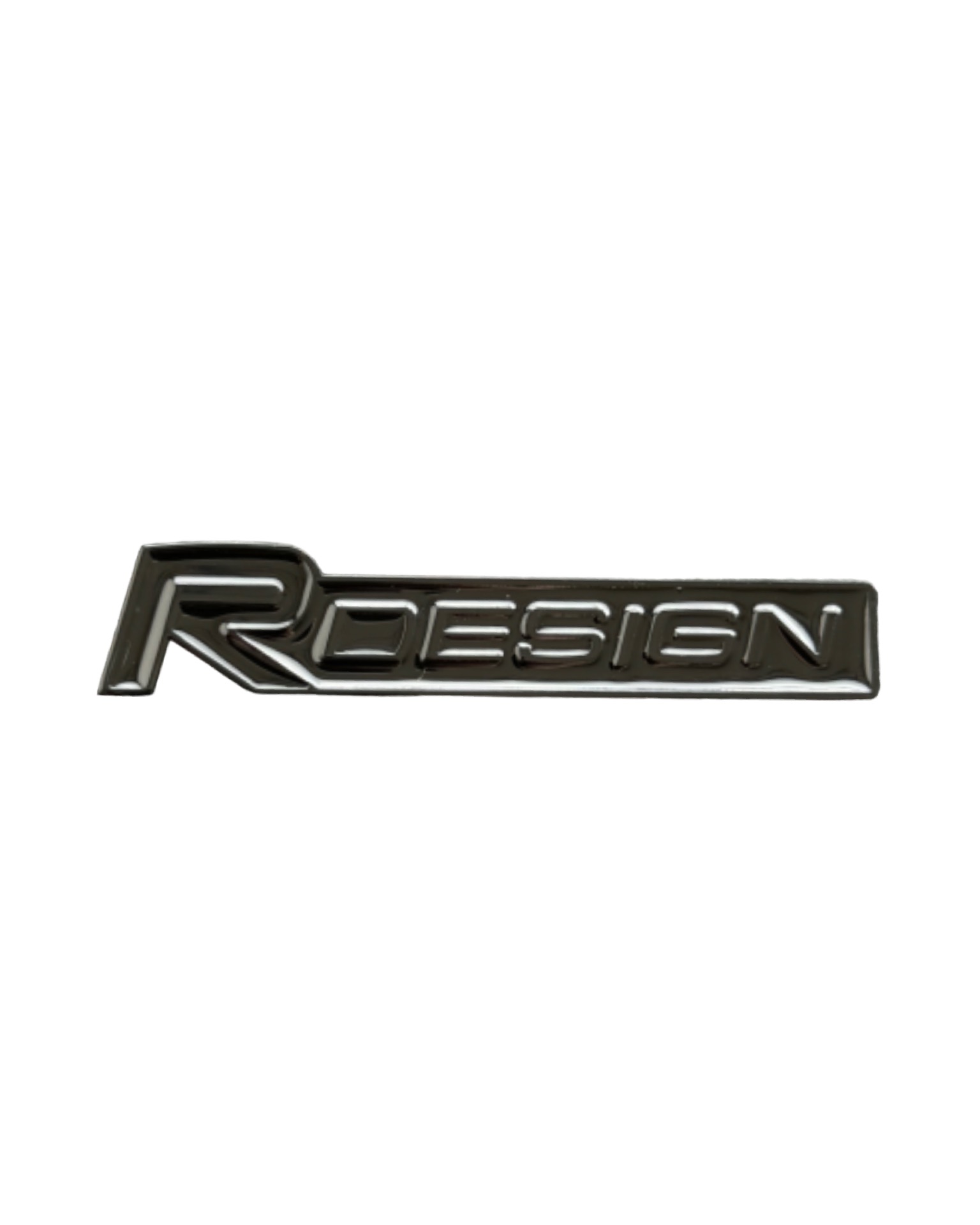 Svart R design emblem till grill/skärm/baklucka