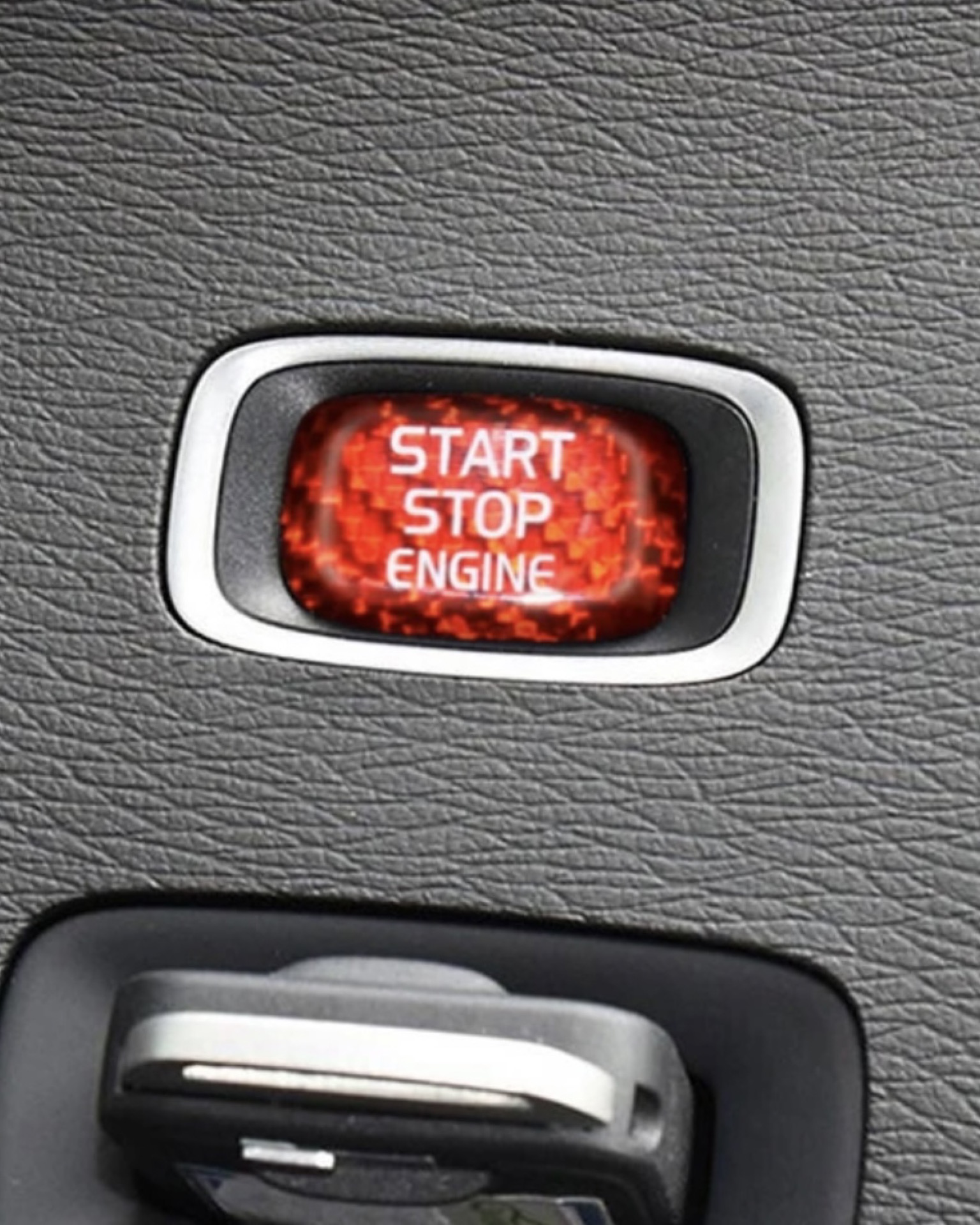 Start/Stop knapp till Volvo - ”Kolfiber”