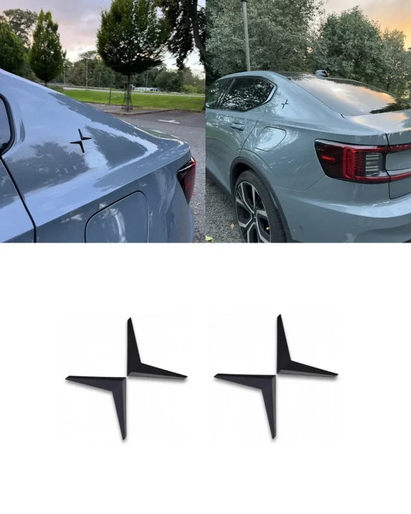 Black Polestar emblem for exterior/interior