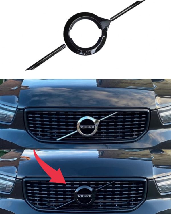 Svart Volvo grill emblemkåpa - DIY (Flera modeller)