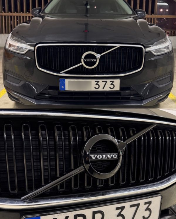 Svart Volvo grill emblemkåpa - DIY (Flera modeller) - Bild 2