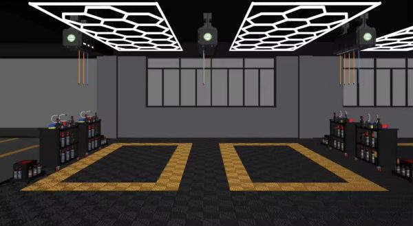 Hexagon belysning LED-Armatur 243x484cm - 6000K (Flera färger) - Bild 17