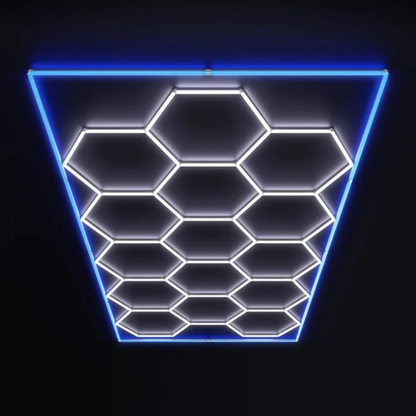 Hexagon belysning LED-Armatur 243x484cm - 6000K (Flera färger) - Bild 7