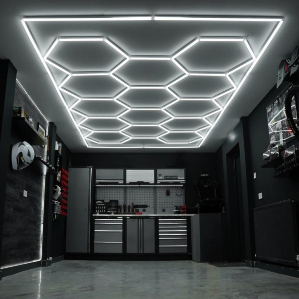 Hexagon belysning LED-Armatur 243x484cm - 6000K (Flera färger) - Bild 15