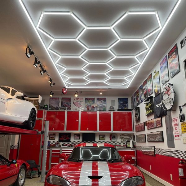 Hexagon belysning LED-Armatur 243x484cm - 6000K (Flera färger) - Bild 13