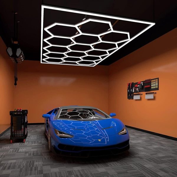 Hexagon belysning LED-Armatur 243x484cm - 6000K (Flera färger) - Bild 14