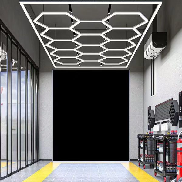 Hexagon belysning LED-Armatur 243x484cm - 6000K (Flera färger) - Bild 12