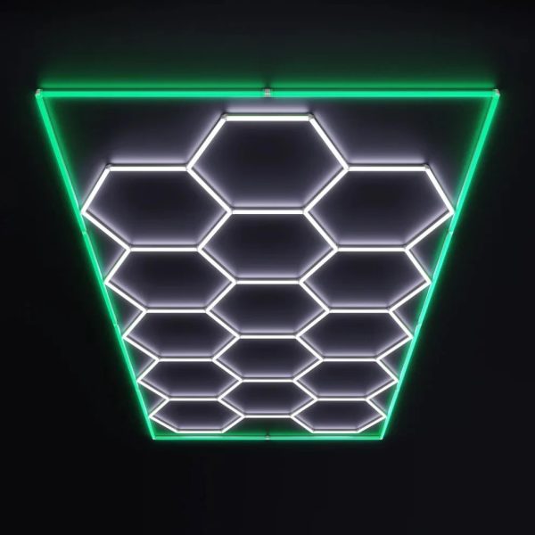 Hexagon belysning LED-Armatur 243x484cm - 6000K (Flera färger) - Bild 2