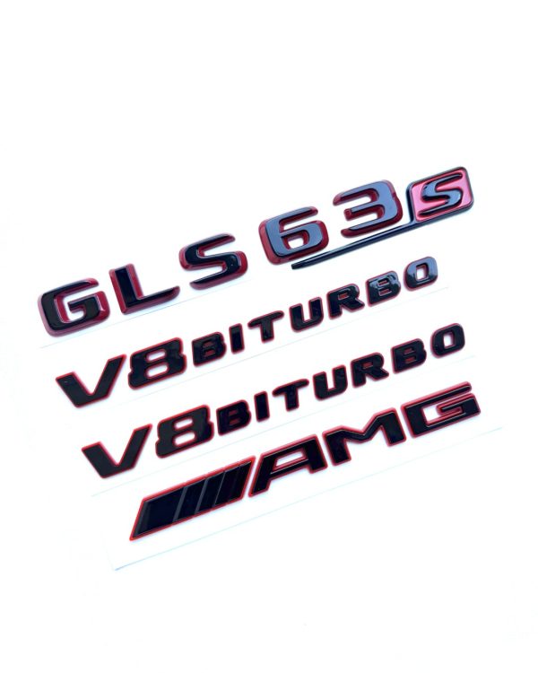 Exklusiva Mercedes AMG Svart/Röda emblem (15+ modeller) - Bild 17