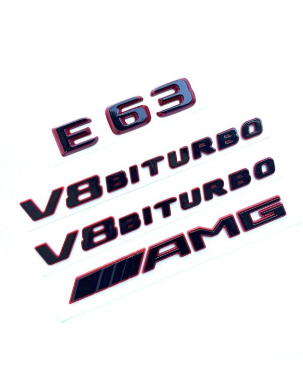 Exklusiva Mercedes AMG Svart/Röda emblem (15+ modeller) - Bild 7