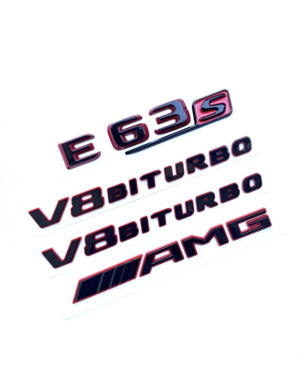 Exklusiva Mercedes AMG Svart/Röda emblem (15+ modeller) - Bild 6