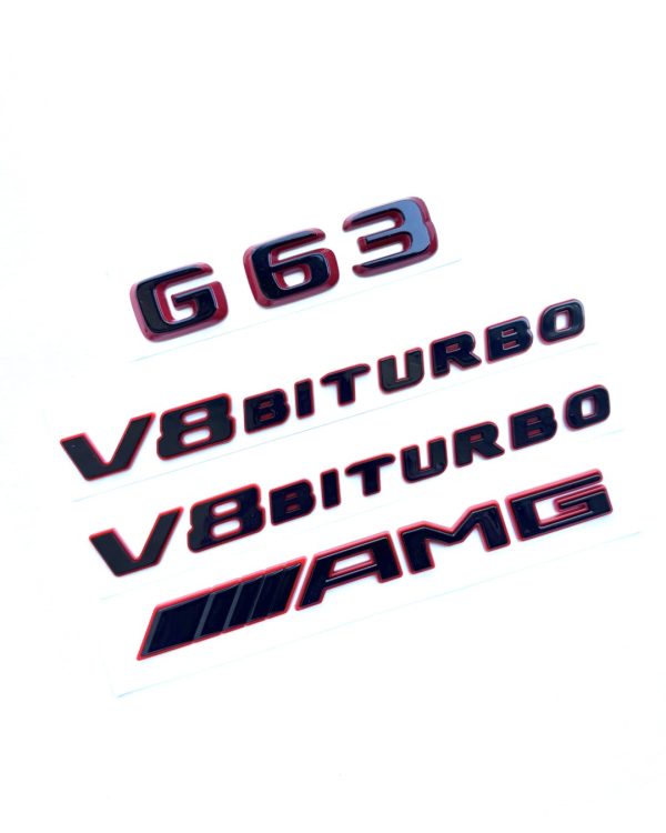 Exklusiva Mercedes AMG Svart/Röda emblem (15+ modeller) - Bild 5