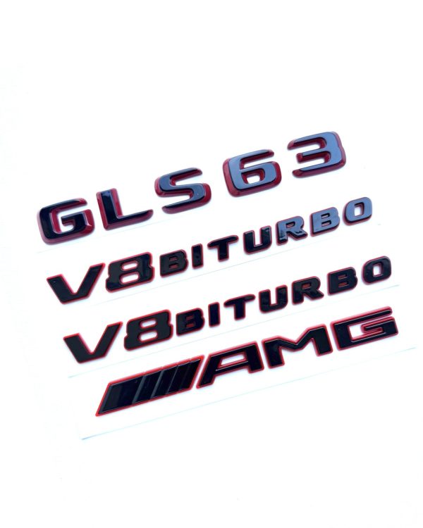 Exklusiva Mercedes AMG Svart/Röda emblem (15+ modeller) - Bild 16