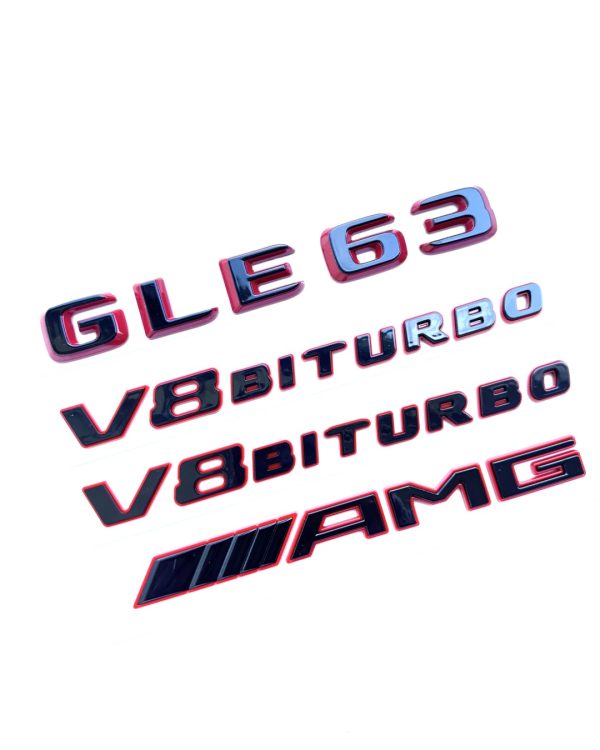 Exklusiva Mercedes AMG Svart/Röda emblem (15+ modeller) - Bild 15