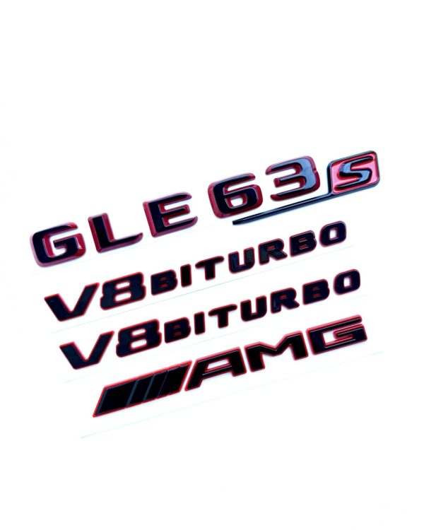 Exklusiva Mercedes AMG Svart/Röda emblem (15+ modeller) - Bild 14