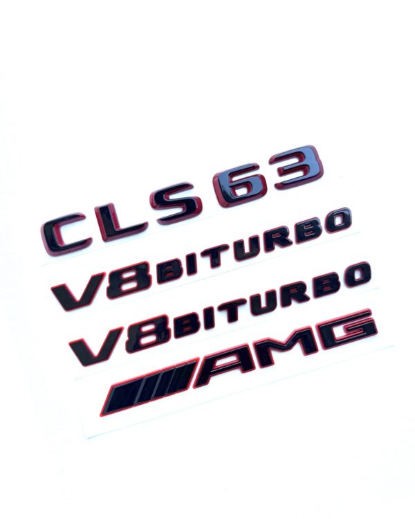 Exklusiva Mercedes AMG Svart/Röda emblem (15+ modeller) - Bild 13