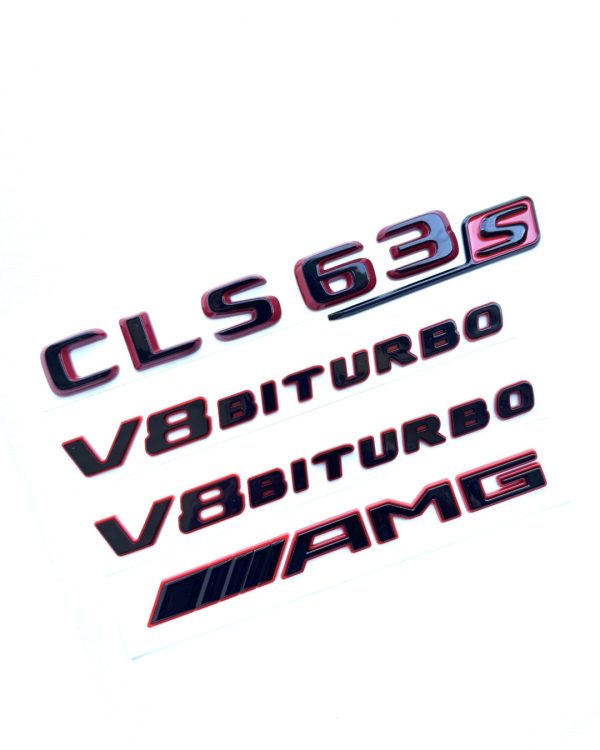 Exklusiva Mercedes AMG Svart/Röda emblem (15+ modeller) - Bild 12