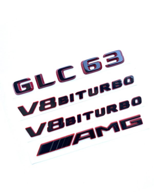 Exklusiva Mercedes AMG Svart/Röda emblem (15+ modeller) - Bild 11