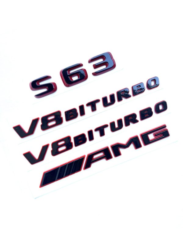 Exklusiva Mercedes AMG Svart/Röda emblem (15+ modeller) - Bild 9