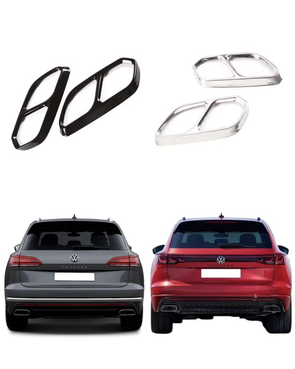 Volkswagen Touareg 18-25 Ändrör/Slutrör (Avgaskåpa) – Svart & Silver