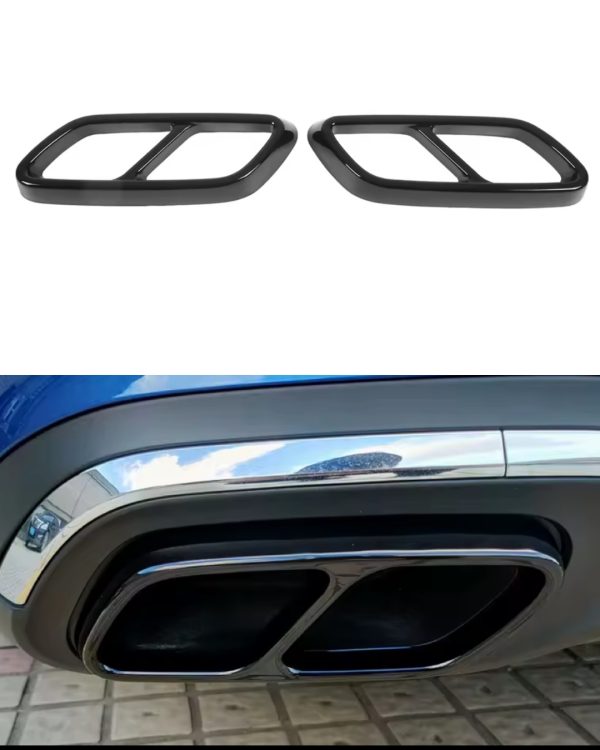 Mercedes C-klass W206 Ändrör/Slutrör (Avgaskåpa) – Svart & Silver - Bild 2