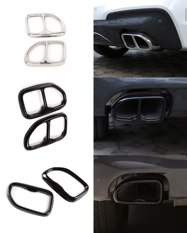 BMW X3/X4 18-22 Ändrör/Slutrör (Avgaskåpa) – Svart & Silver