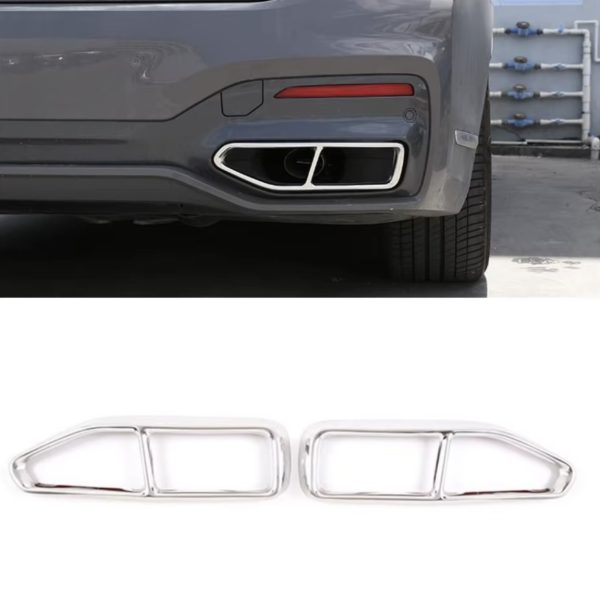 BMW 7-serie G11/G12 19-22 udstødningsrør - sort og sølv - Billede 3