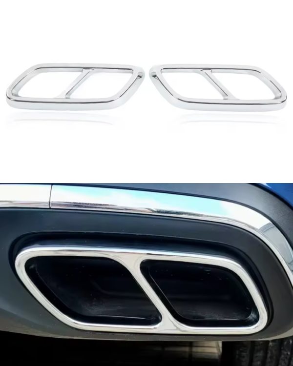Mercedes C-klass W206 Ändrör/Slutrör (Avgaskåpa) – Svart & Silver - Bild 3