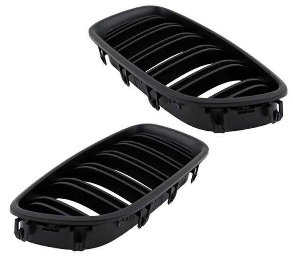 BMW F10/F11/M5 svart grill/njurar dubbelribbad - Bild 3