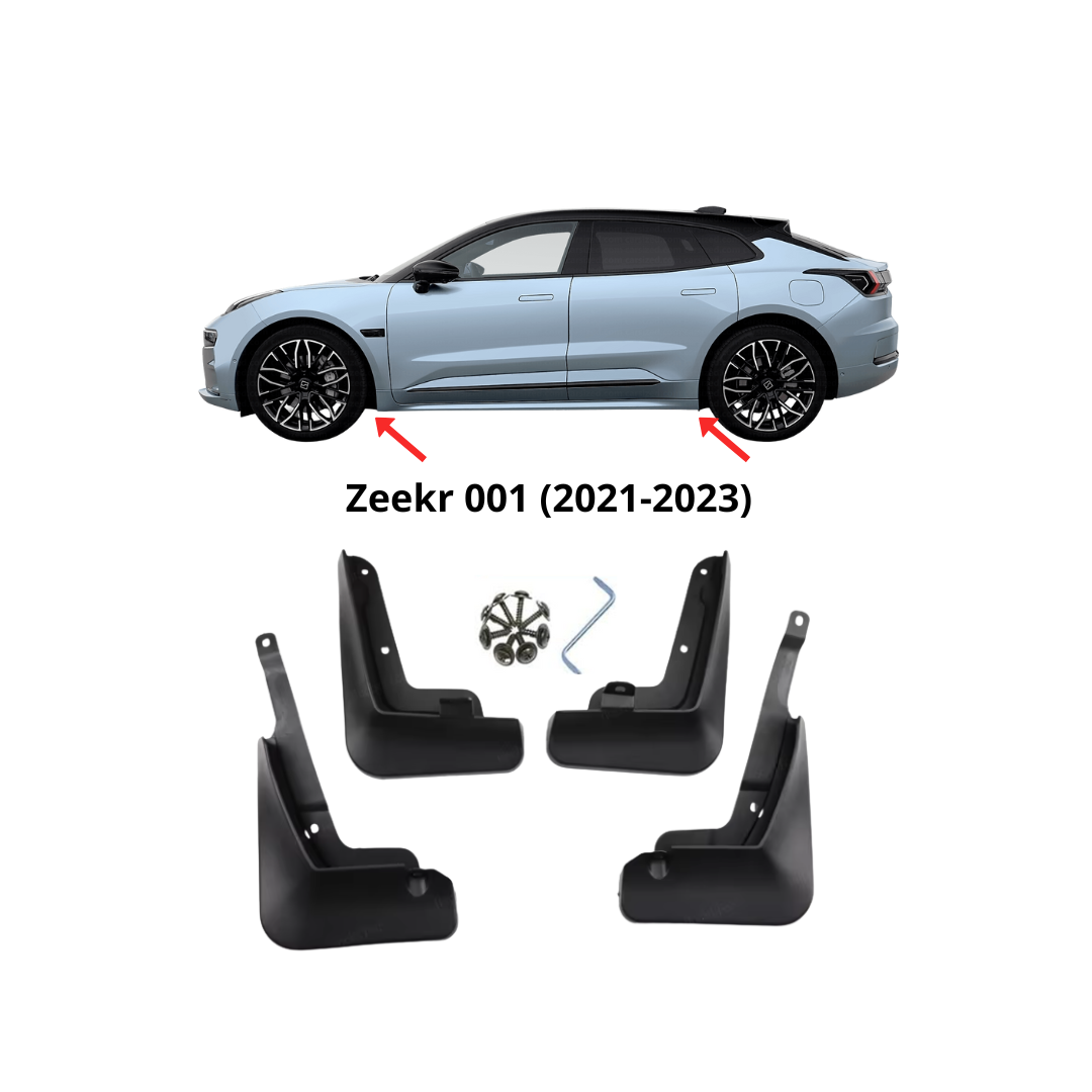 Passande Zeekr 001 Stänkskydd/Mudflaps 4-pack – Passar 2021-2023 1 Passande Zeekr 001 Stänkskydd/Mudflaps 4-pack – Passar 2021-2023