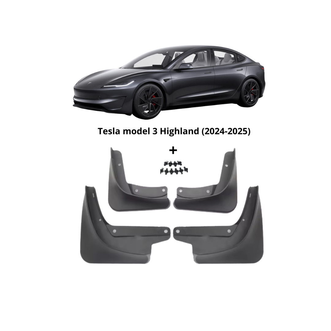 Passande Tesla model 3 Stänkskydd/Mudflaps 4-pack – Passar 2017-2025 3 Passande Tesla model 3 Stänkskydd/Mudflaps 4-pack – Passar 2017-2025 - Bild 3