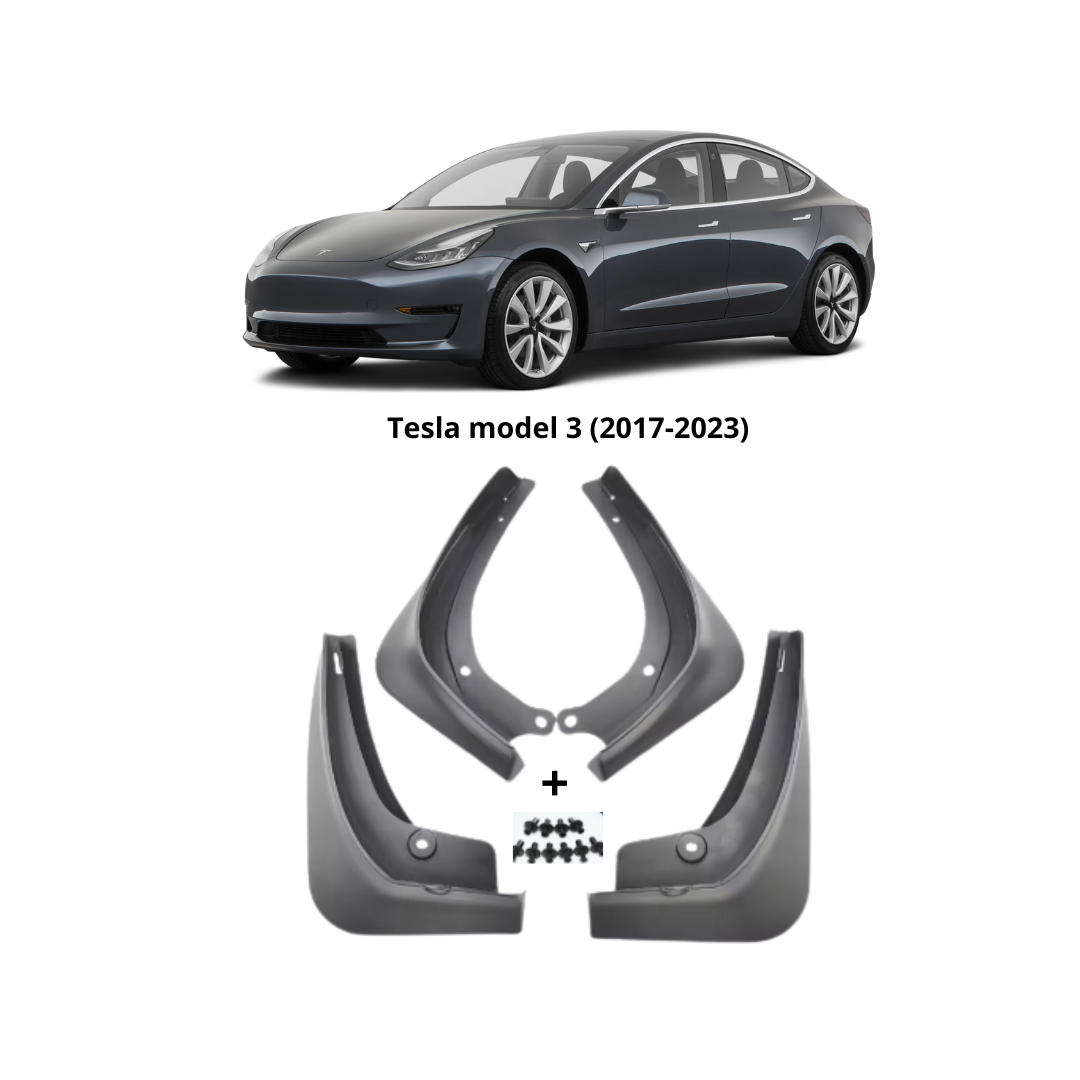 Passande Tesla model 3 Stänkskydd/Mudflaps 4-pack – Passar 2017-2025 2 Passande Tesla model 3 Stänkskydd/Mudflaps 4-pack – Passar 2017-2025 - Bild 2