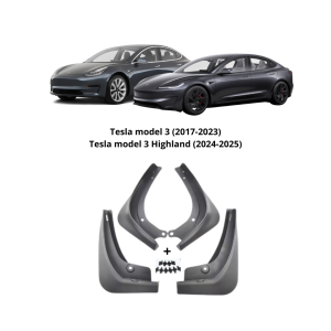Tesla model 3 -mallin lokasuojat 4-pack - Sopii 2017-2025.