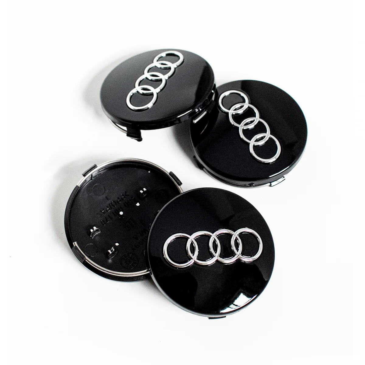 Svarta Audi centrumkåpor 60/65/68mm 1 Svarta Audi centrumkåpor 60/65/68mm