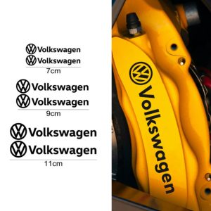 6-pack bromsdekaler till bromsok i svart/vit – Volkswagen