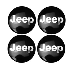 4-pack JEEP centrumkåpor i Svart 56mm