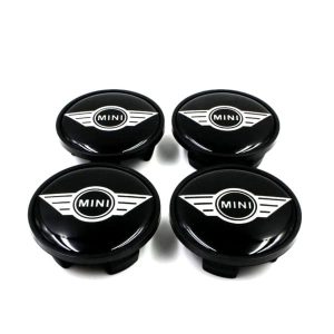 4-pack MINI Cooper centrumkåpor i Svart 54mm