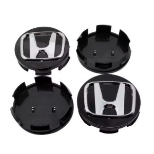 4-pack Honda centrumkåpor i Svart 58/69mm